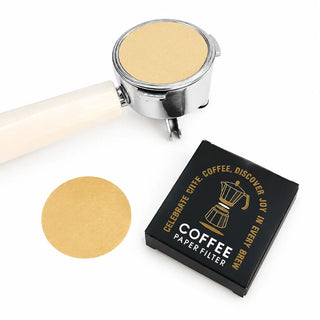 Moka Pot咖啡濾波器文件 53-58毫米木偶100-Pack:包裝