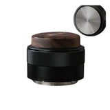 Yozcoffee 胡桃木義式布粉填壓器 51/58mm｜黑色／銀色