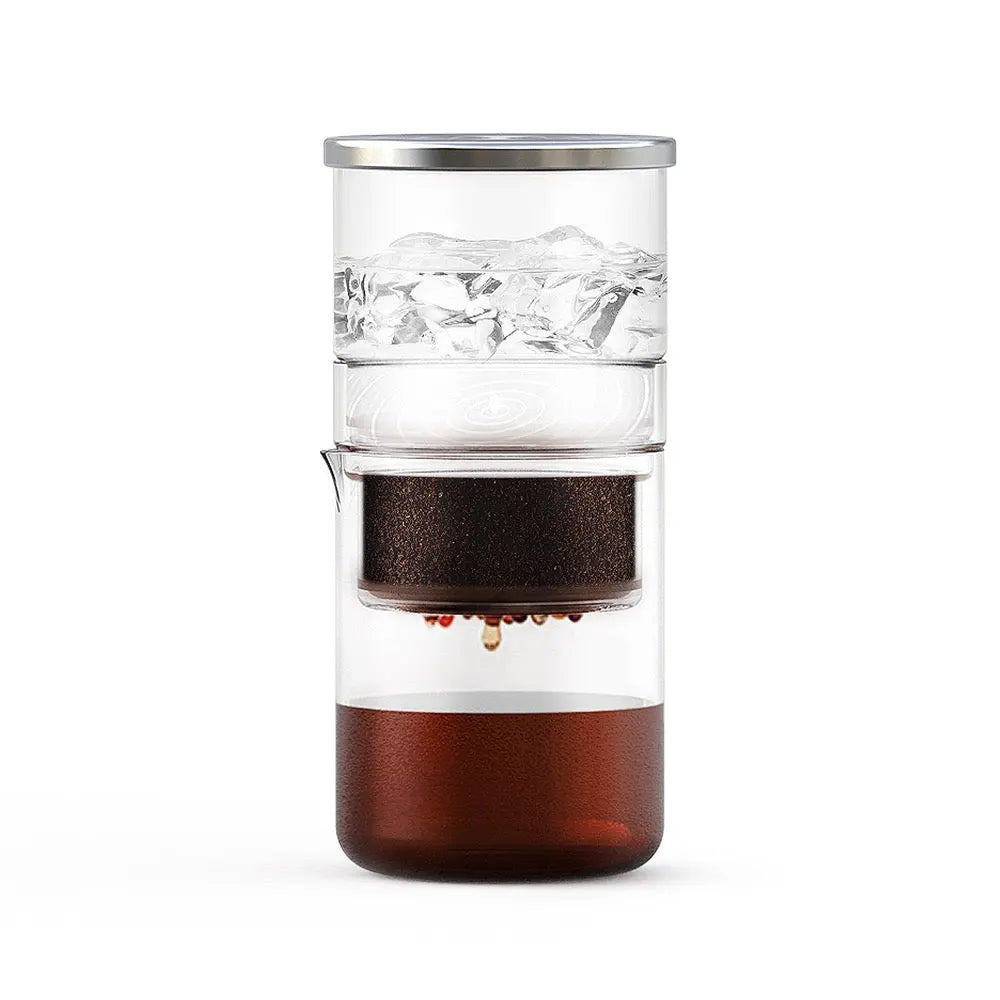 冰滴冷布魯製造器 300ml 玻璃 慢滴透明——英雄產品在白色背景上拍攝