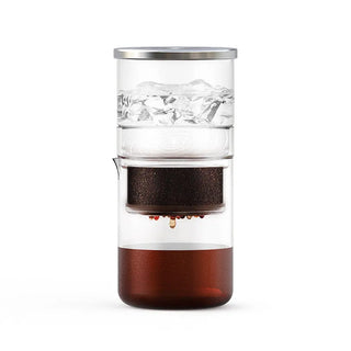 冰滴冷布魯製造器 300ml 玻璃 慢滴透明——英雄產品在白色背景上拍攝