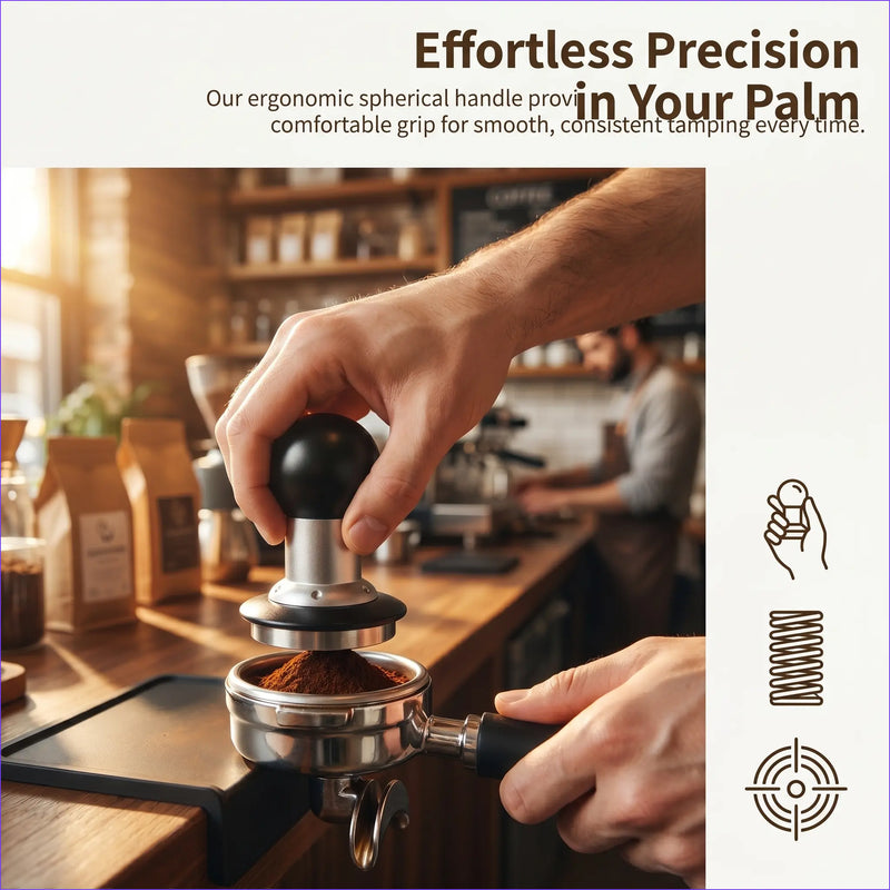 Espresso Tamper 58mm 鋁合金衝擊設計: 工學抓