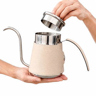 Gooseneck Pour Over Kettle 600/700ml 304 無汙鐵:手持大小參考