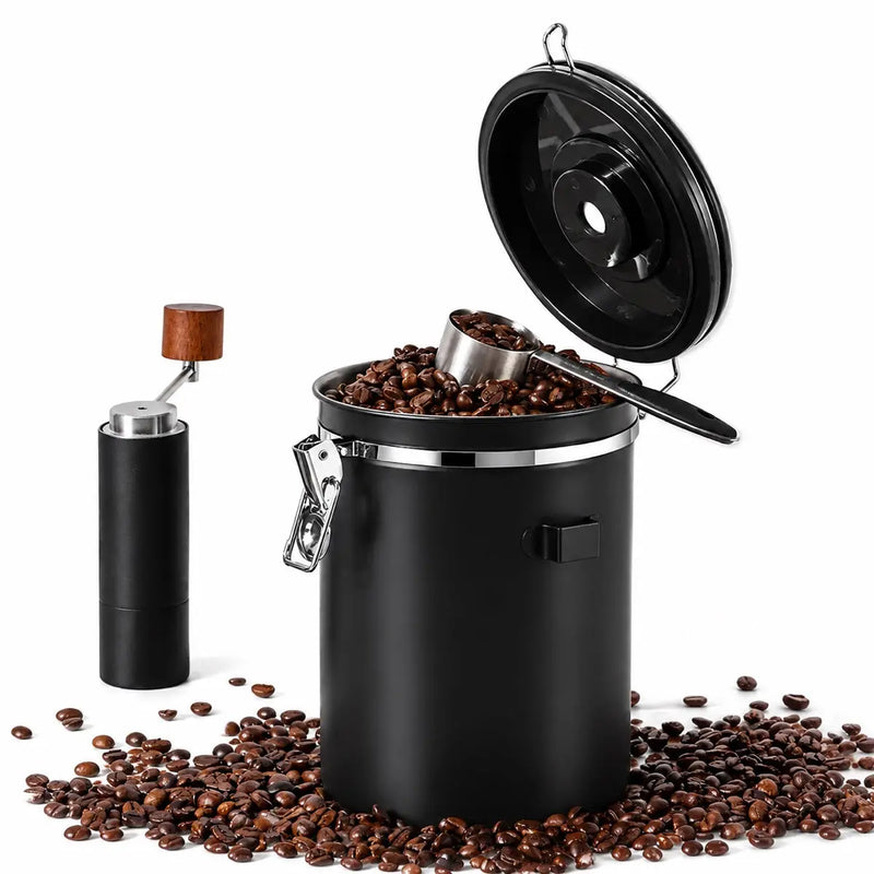 密咖啡罐 1.5-2.8L 304 無汙鐵一瓦: yozcoffee 密封咖啡罐304 不鏽鋼 1(6)