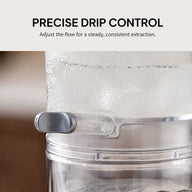 Close-up of adjustable drip control valve