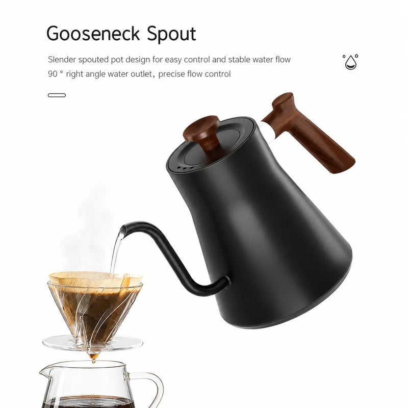電力高森克 Kettle 0.9L 304 無汙鐵: yozcoffee 電力Gooseneck 水壺 09l 可變的溫度 04