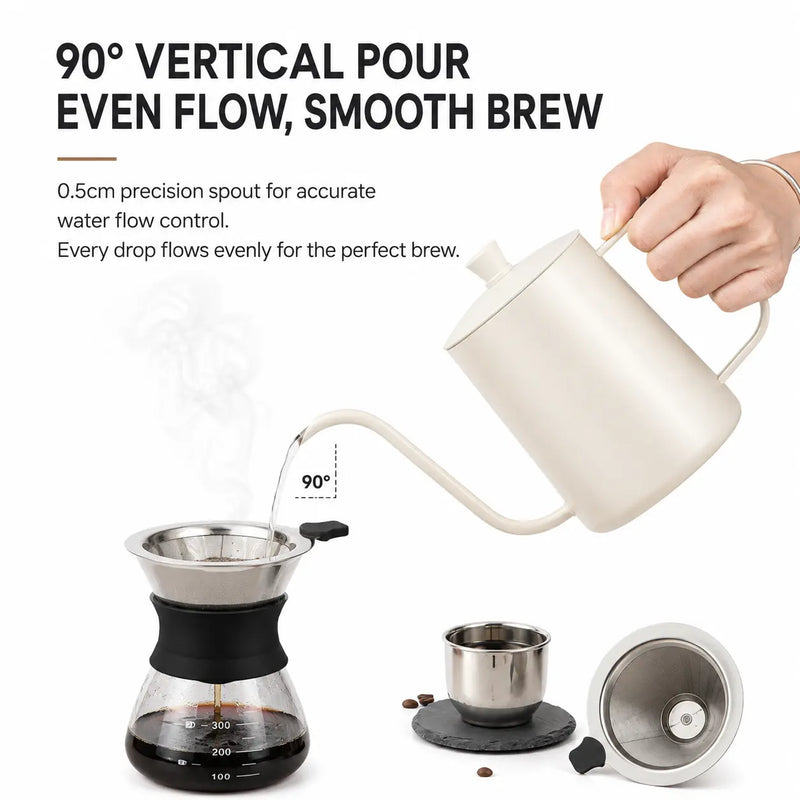 Gooseneck Pour Over Kettle 350ml 無汙鐵5mm Sprout: 精確控制