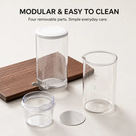 Removable parts of the manual ice drip coffee maker