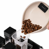 Yozcoffee 迷你咖啡豆秤量勺｜數位接粉工具 米色／黑色