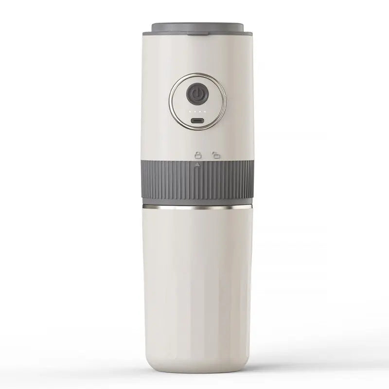 白色 Yozcoffee 攜帶旅行杯的便攜式電力咖啡磨坊