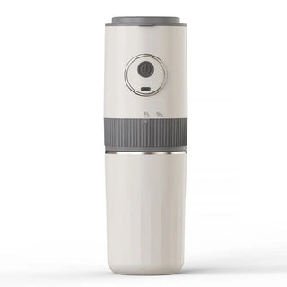 白色 Yozcoffee 攜帶旅行杯的便攜式電力咖啡磨坊