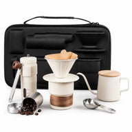 6- Piece 便攜 Pour- Over Coffee 套件, 手動磨坊 &: 英雄產品拍攝
