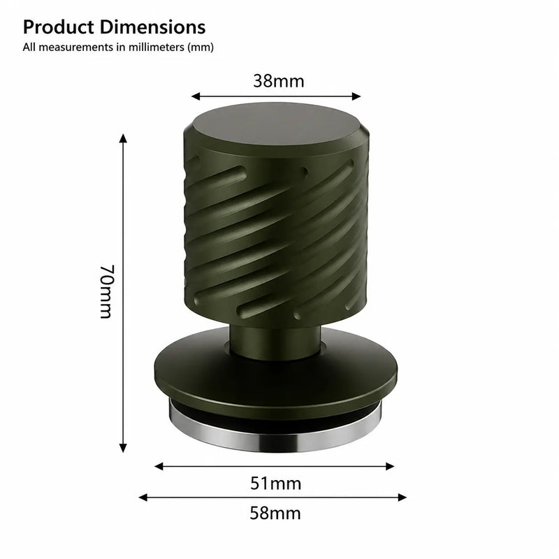 春季裝填的 Espresso Tamper, 51//53/58毫米: 光譜卡