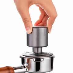 Yozcoffee 彈簧定壓義式填壓器 51/53/58mm 附底座｜黑／銀／綠
