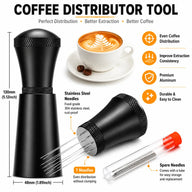 WDT Espresso 分配工具 7- Needle 鋁合金: yozcoffee wdt 咖啡分配工具 7 針銀 b 04