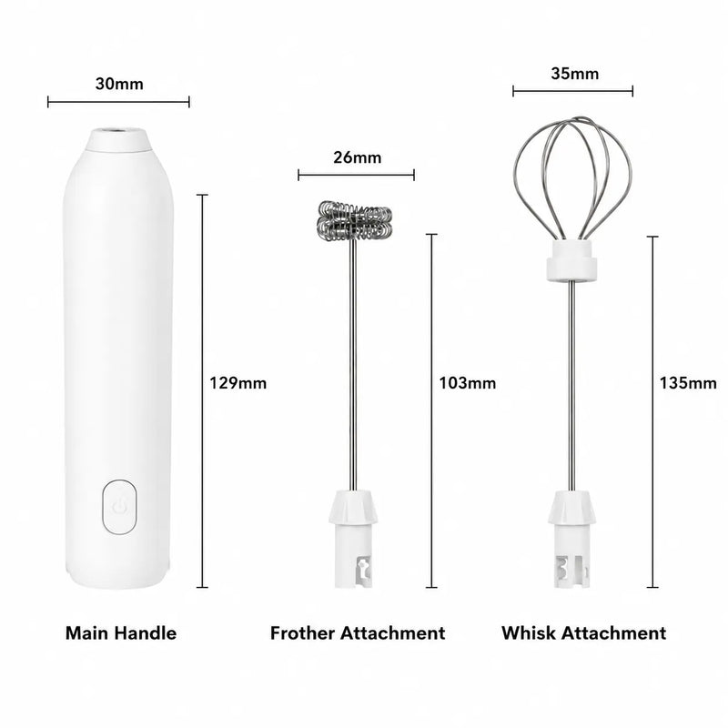 電力牛奶 3 個 Speed Whisk: 附加尺寸